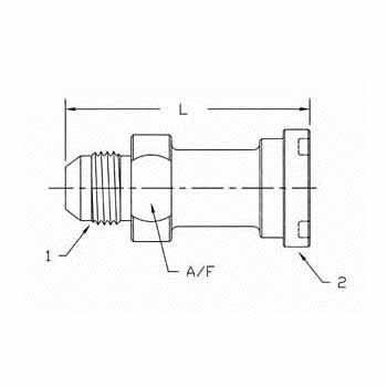 MJ-Flange Straight Code 62 1800 Series