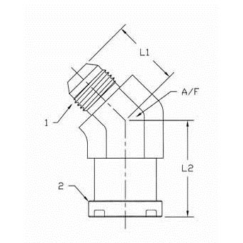 MJ-Flange 45 Elbow Code 62 1803 Series