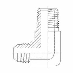 Male JIC - Male Pipe 90 Elbow X-Long