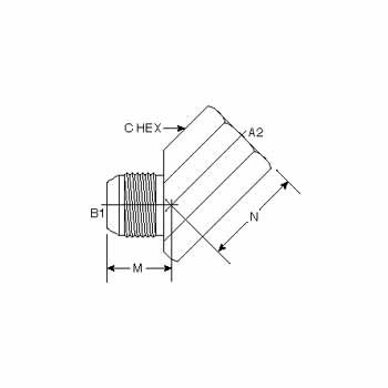 Male JIC - Female Pipe 45 Elbow