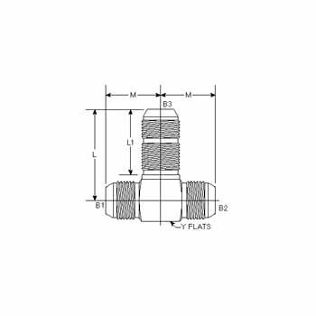 Male JIC Bulkhead Branch Tee