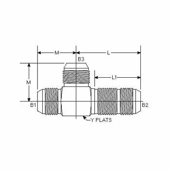 Male JIC Bulkhead Run Tee