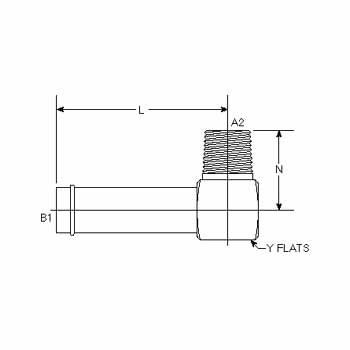 Hose Barb - Male Pipe 90 Elbow