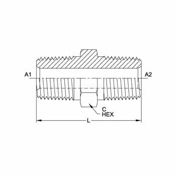 Male Pipe Hex Nipple