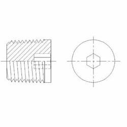 Hollow Hex Pipe Plug