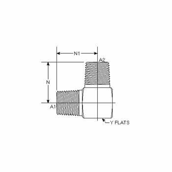 Male Pipe 90 Elbow 5500 Series