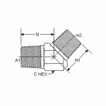 Male Pipe 45 Elbow 5501 Series