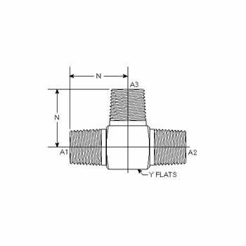 Male Pipe Tee 5600 Series