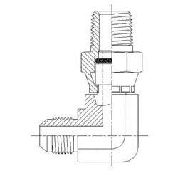 Male JIC - Male Pipe Swivel 90 Elbow 5701 Series