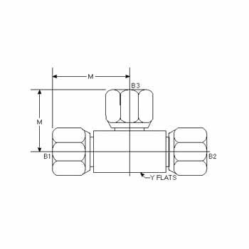 Female JIC Swivel Tee 6606 Series