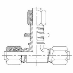 Bite Type Bulkhead Branch Tee C2703 Series