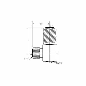 Male Face Seal Bulkhead 90 Deg Elbow