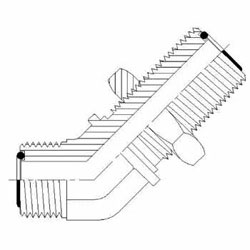 Male Face Seal Bulkhead 45 Deg Elbow