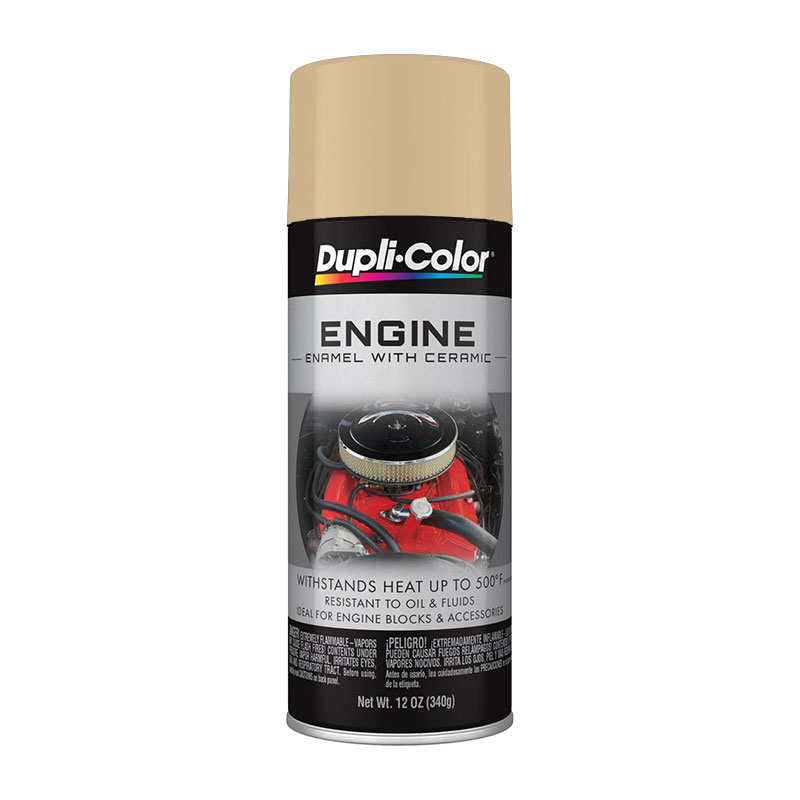 Dupli-Color DE1638 Cummins Beige Engine Enamel Spray Paint with Ceramic - Case of 6