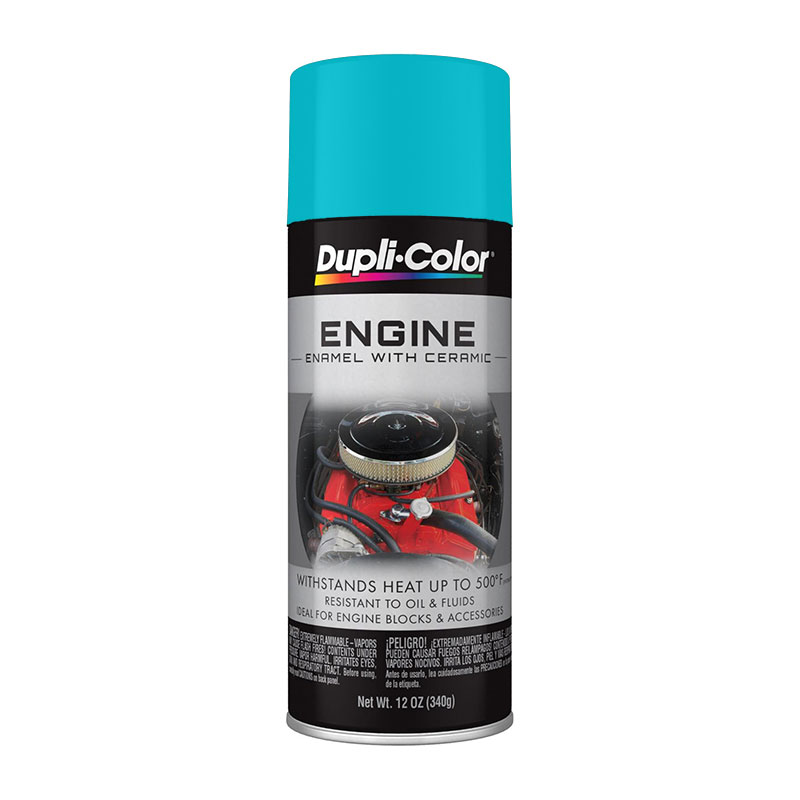 Dupli-Color DE1643 Torque 'N' Teal Engine Enamel Spray Paint with Ceramic - Case of 6