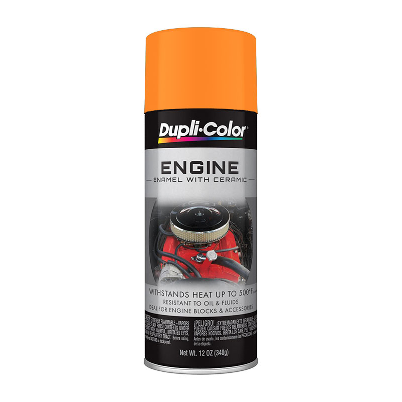 Dupli-Color DE1652 Chrysler Hemi Orange Engine Enamel Spray Paint with Ceramic - Case of 6