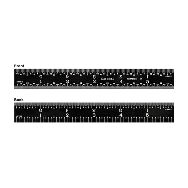 Fowler 6" Rigid 4R EZ Read Rule 52-337-006-0