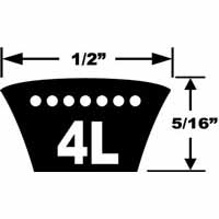 4L Section 5/16 Height 1/2 Width 30.0 Belt Outside Circumference 1/2 Width 5/16 Height 30.0 Belt Outside Circumference Gates 2300 Truflex V-Belt 