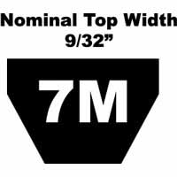 9/32 Top Width 7M Section Gates 7M630 Polyflex Belt 24.80 Length 