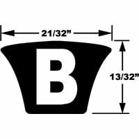 13/32 Height B Section 1-5/16 Overall Width Gates 2/B42 Hi-Power II Powerband V-Belt 45.0 Belt Outside Circumference 