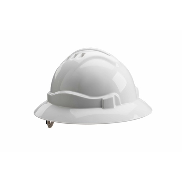 Gateway Safety 71400 Serpent Full Brim Vented White Hard Hat