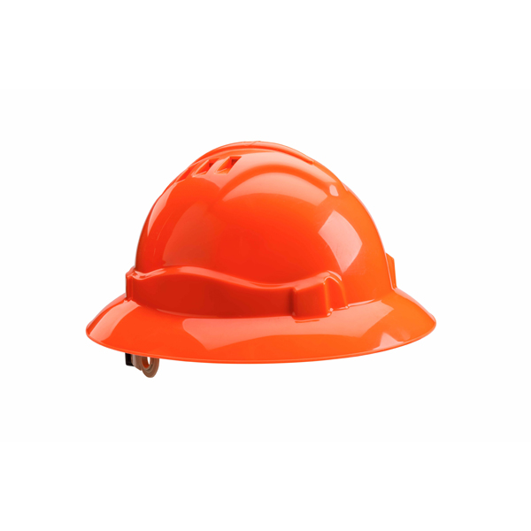 Gateway Safety 71416 Serpent Full Brim Vented Hi-Viz Orange Hard Hat