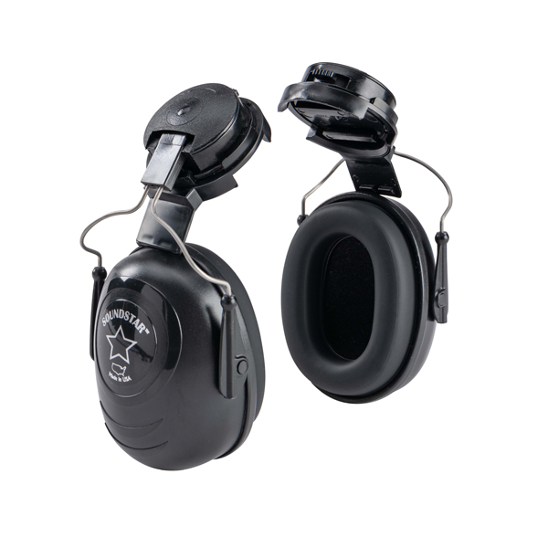 Gateway Safety 954601 SoundStar Universal Fit Cap-Mount Metal Wire  Black  24 NRR Earmuff, TASCO 02551