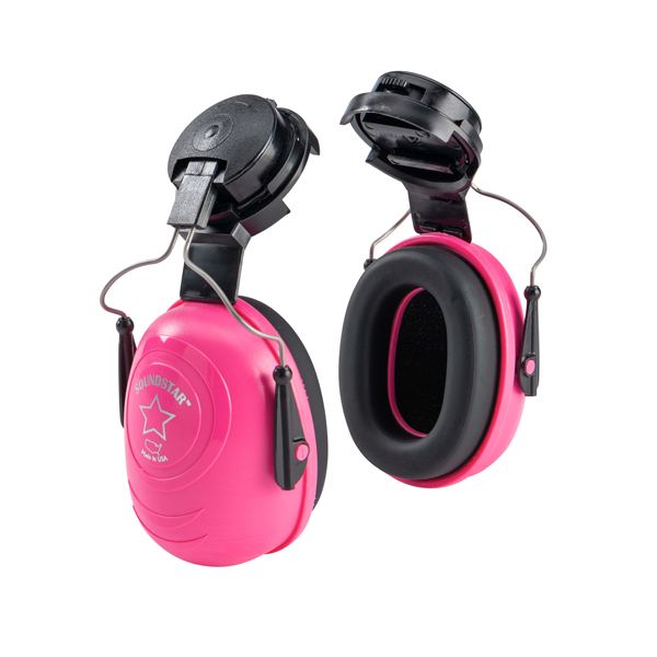 Gateway Safety 954631 SoundStar Universal Fit Cap-Mount Metal Wire  Pink  24 NRR Earmuff, TASCO 52551