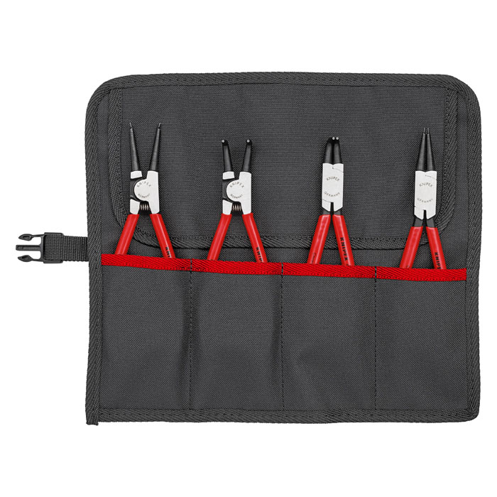 KNIPEX 00 19 56 - 4 Pc Snap Ring Pliers Set in Tool Roll