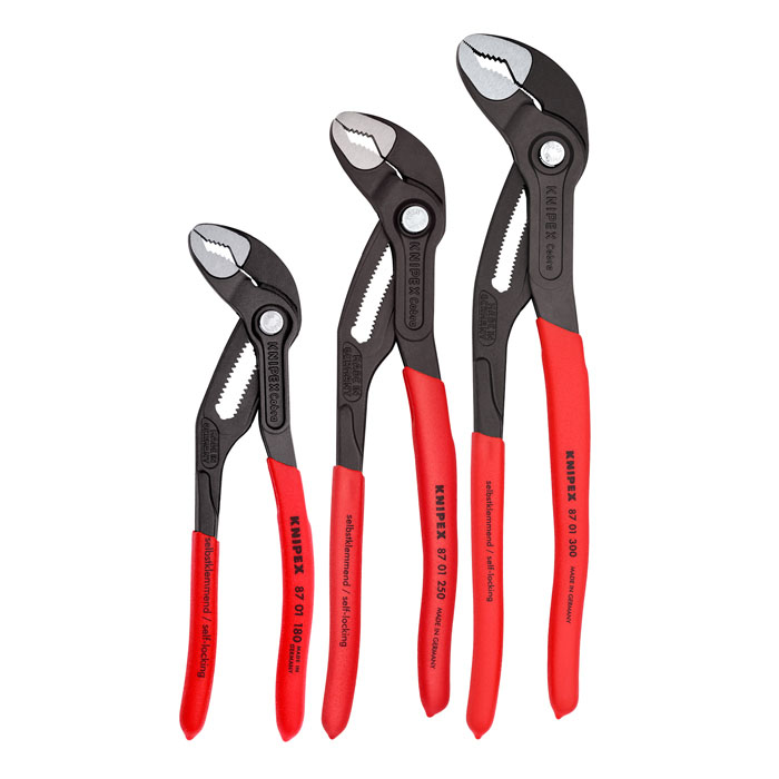 KNIPEX 00 20 06 US1 - 3 Pc Cobra Water Pump Pliers Set