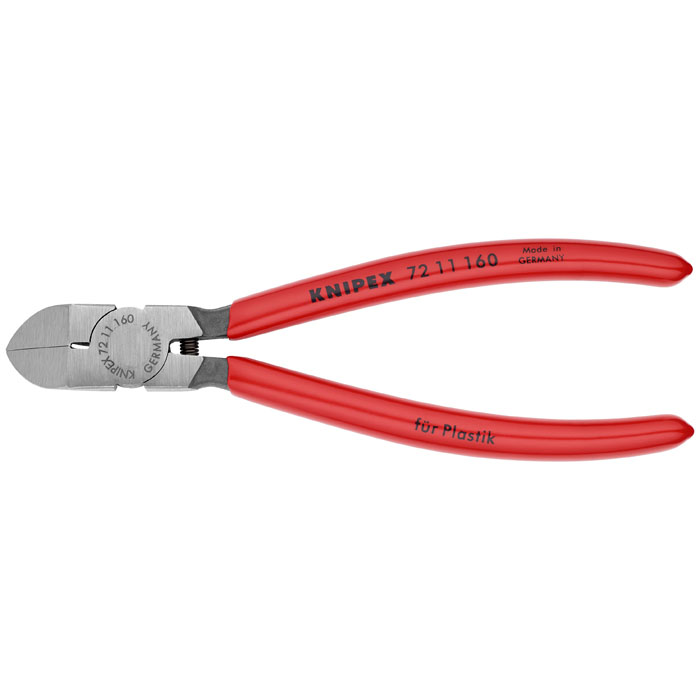 KNIPEX 72 11 160 - Diagonal Pliers for Flush Cutting Plastics 45 Degree Angled