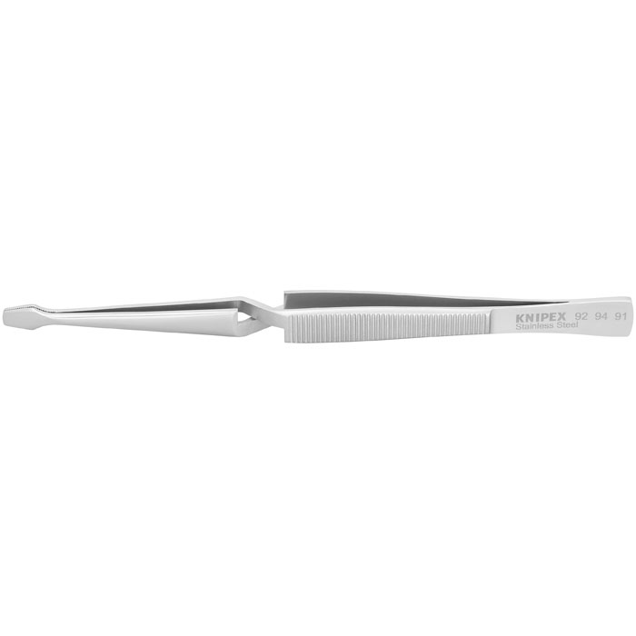 KNIPEX 92 94 91 - Stainless Steel Gripping Cross-Over Tweezers-Blunt Tips