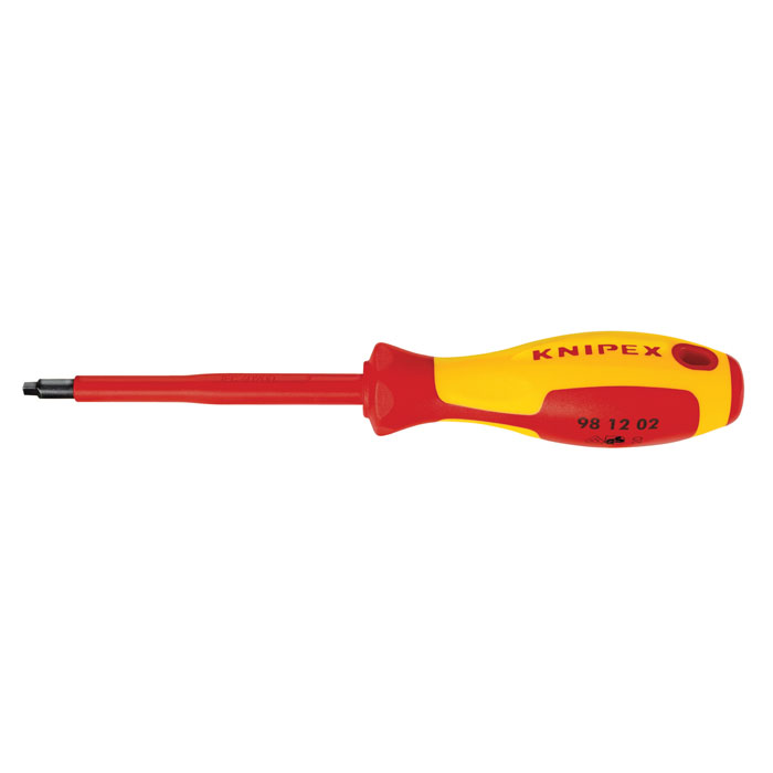 KNIPEX 98 12 02 - Square Drive Screwdriver, 4"-1000V Insulated, R2