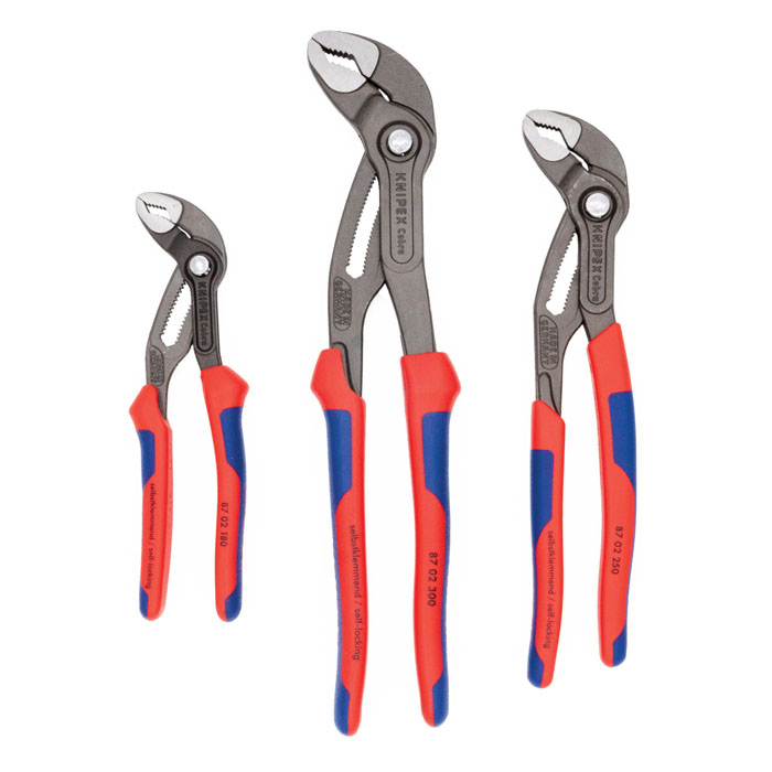 KNIPEX 9K 00 80 05 US - 3 Pc Comfort Grip Cobra Set (7, 10, & 12)