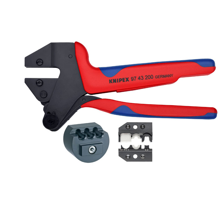 KNIPEX 9K 00 80 63 US - US Crimp System Pliers + Crimp Die: Solar Connectors For MC4 Multi Contact (97 49 66) & Locator