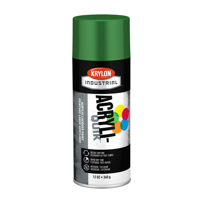 Krylon Industrial K02016 Emerald Green Acryli-Quik Acrylic Lacquer Spray Paint - Case of 6