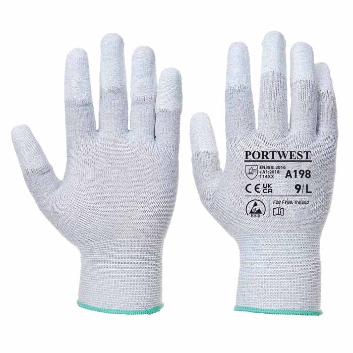 Portwest A198 Antistatic PU Fingertip Glove