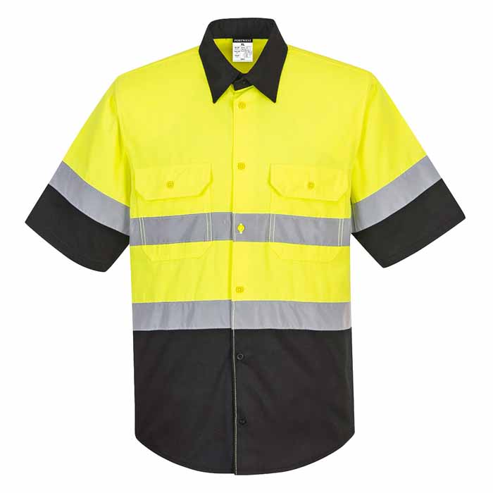 Portwest E067 Two Tone Short Sleeve ANSI Work Shirt