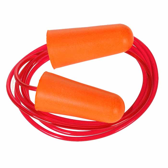 Portwest EP08ORR Corded PU Foam Ear Plugs (200 pairs)