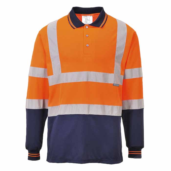 Portwest S279 Two-Tone Long Sleeve Polo Shirt