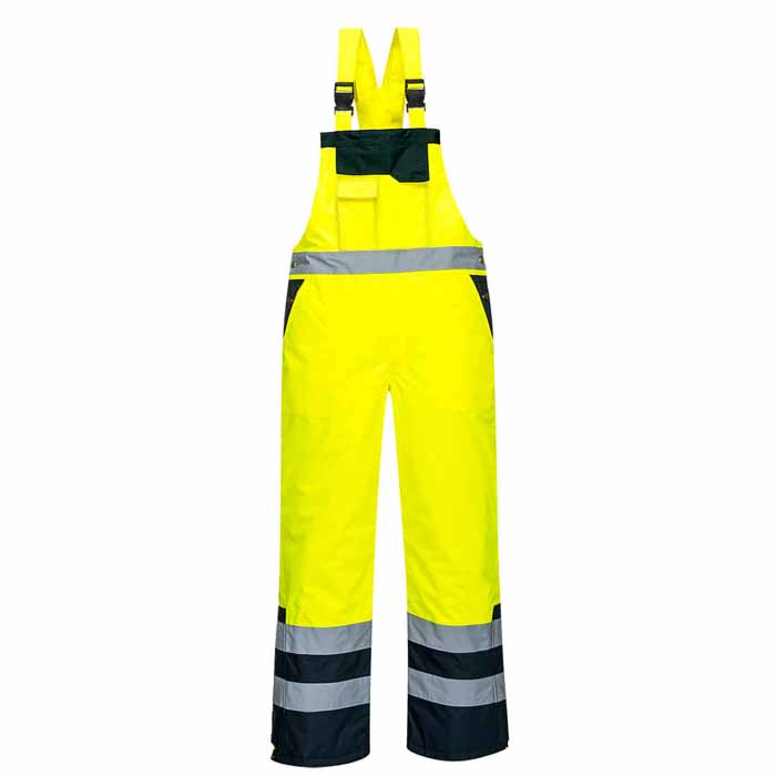 Portwest S489 Contrast Bib and Brace - Lined