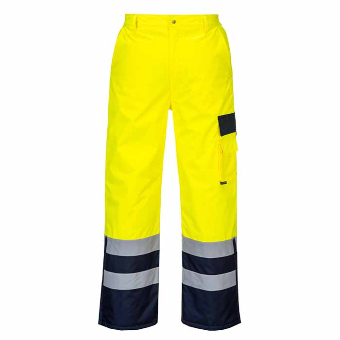 Portwest S686 Hi-Vis Contrast Pants - Lined