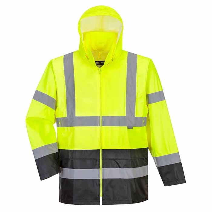 Portwest UH443 Hi-Vis Classic Contrast Rain Jacket