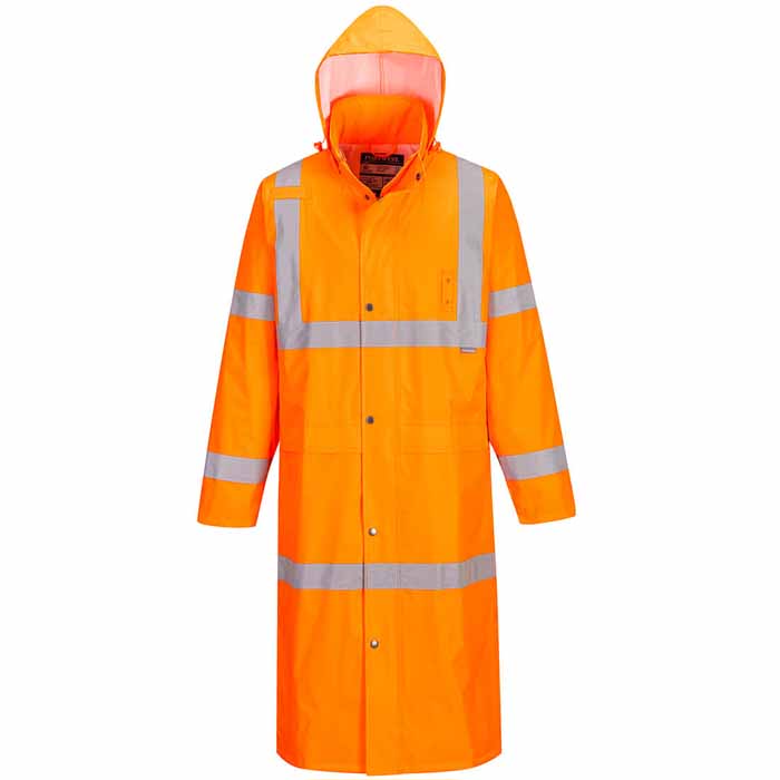 Portwest UH445 Hi-Vis Classic Rain Coat 48"