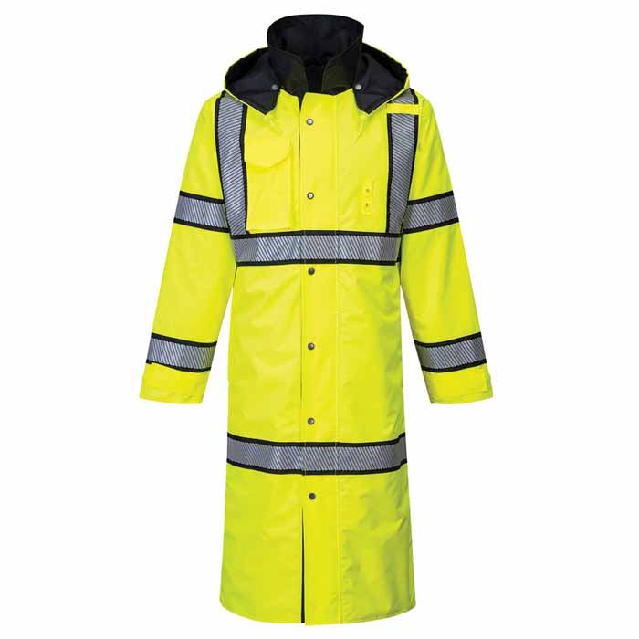 Portwest UH447 Hi-Vis Reversible Rain Coat 48"