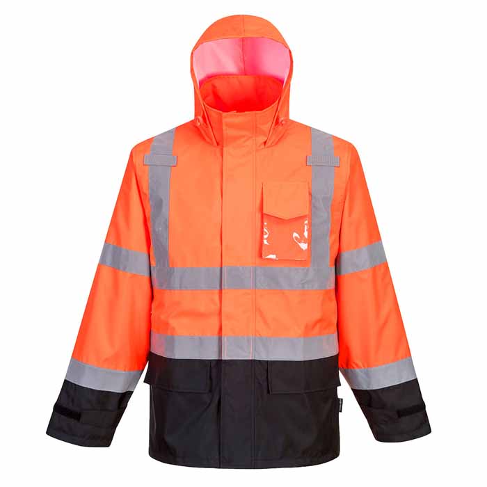 Portwest US366 Hi-Vis Contrast Rain Jacket