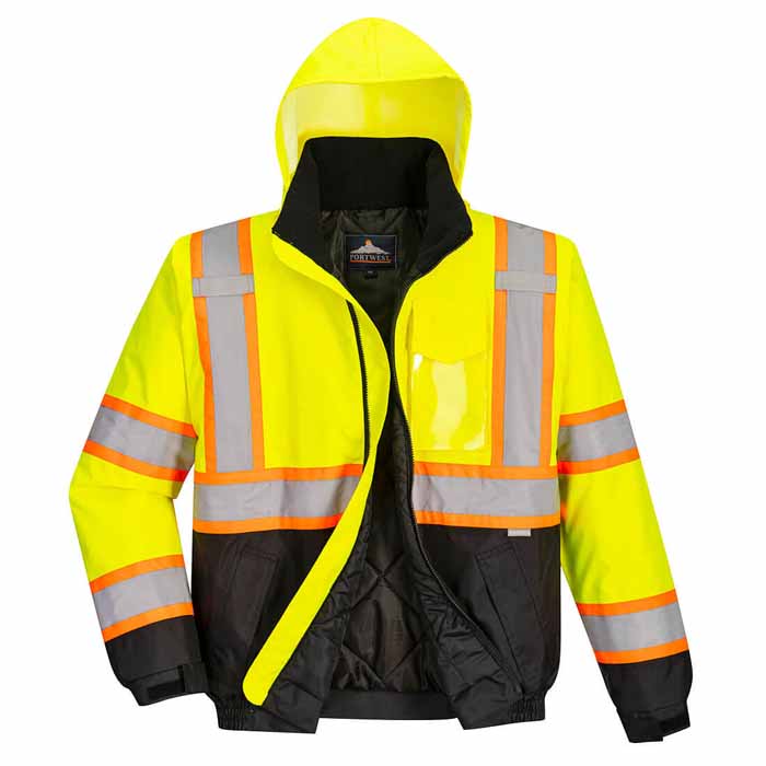 Portwest US368 Hi-Vis Contrast Tape Bomber Jacket