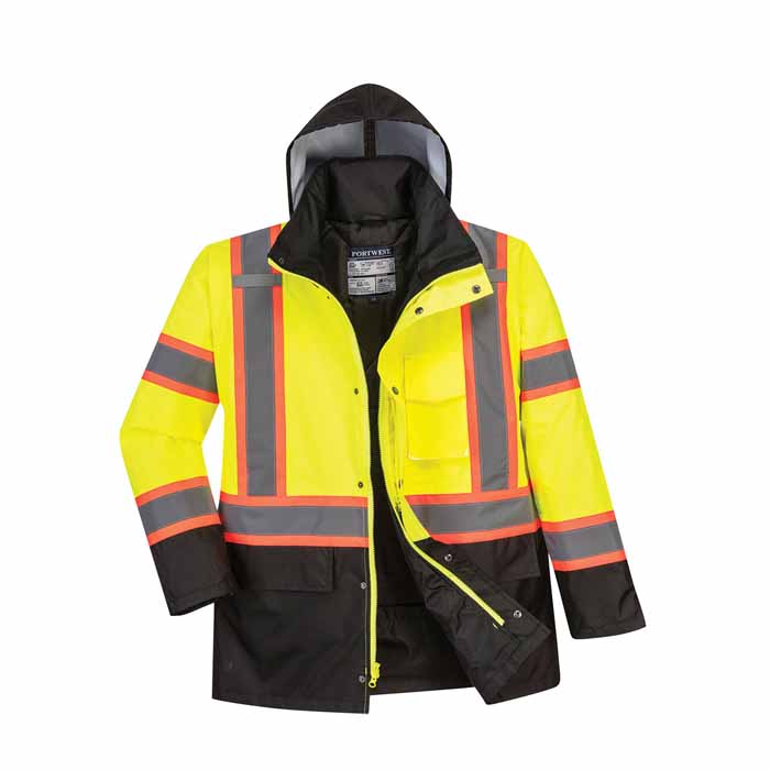 Portwest US369 Hi-Vis Contrast Tape Traffic Jacket