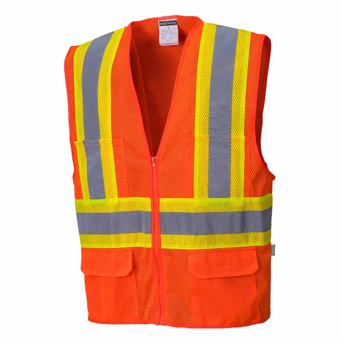 Portwest US371 Tulsa Contrast Hi-Vis Mesh Vest