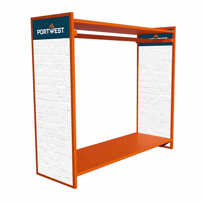 Portwest Z601ORR Large Freestanding Floor Stand L4' 11" x W1' 7.5" x H4' 8"